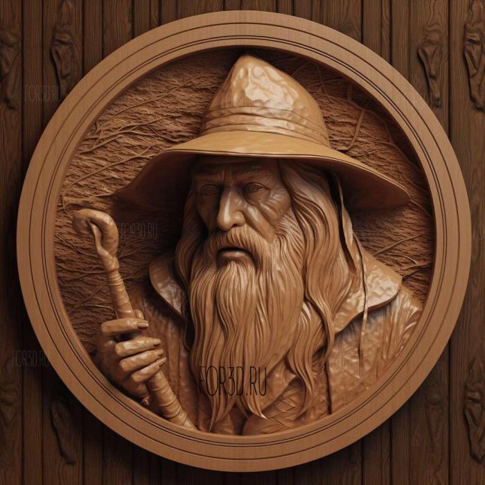 gandalf 3 stl model for CNC